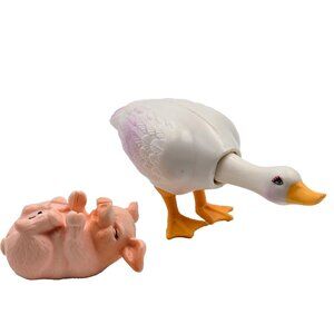 Barbie Magical Pets Mommy And Babies Nibbles Duck And Pig 1997 Vintage Toy Anima